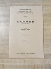 1959 CARMEN Metropolitan Opera Program Libretto Georges Bizet G Schirmer Inc picture