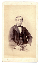 1880s 1890s Young Man In Suit CDV Schutz & Lachenmayer Reutlingen Cabinet Card picture
