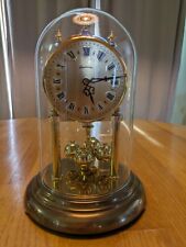 Vintage  E. Schmeckenbecher Gold Mantle Clock Made in W. Germany Tested Works picture