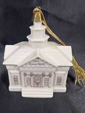 VTG The Lenox Christmas Village “Town Hall” 1991 Third In A Series “Retired” #3 picture