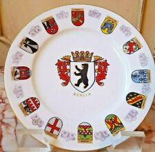 Vintage c1960s German Plate Coat Of Arms Of 12 Cities in Germany Berlin  picture