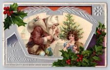 c1910 Brown Robe Santa Claus Children Christmas Tree Ornament Germany P31 picture