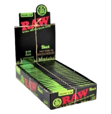 AUTHENTC  RAW  ORGANIC BLACK   1.25 ROLLING PAPERS 24x  1  1/4  full box picture