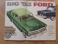 1952 Ford Big '52 Sales Brochure Booklet Dealer Catalog Original picture