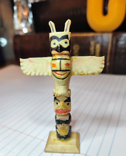 Antique 1920s Northwest Coast Native American Carved Bone Totem Thunderbird picture