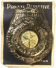 Vintage 1950s Tin Special Police - Private Detective Badge on Original Card picture