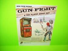 Gunfight Arcade FLYER Original Classic Video Game Art Western Cowboy 1975 Retro  picture