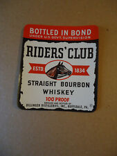Riders' Club Straight Bourbon Whiskey Dillinger Distilleries RUFFSDALE PA picture