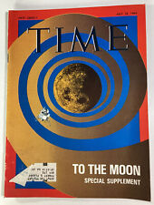 Time Magazine 1969 Rare Ads NASA Moon Wheeler Art Apollo 11 Nixon War Cher VARIG picture