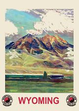 Wyoming Postcards 1930s Retro Original Travel Poster art  Set Of 6 picture