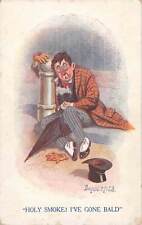 (2) 1910s Drunk or Bum Postcards, Vintage Original, 
