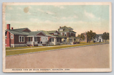 Postcard Herington, Kansas Residence View on South Broadway 1923 A685 picture