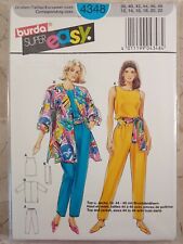 Burda Super Easy Sewing Pattern 4348 Uncut Sz Misses 12-22 Three-piece ensemble picture