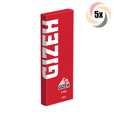 5x Packs Gizeh Red Fine Rolling Papers 1 1/4 | 50 Papers Each | + 2 Free Tubes picture