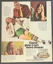 1971 Clairol all-one hairsetter give a curl more choices Vtg 1970's Print Ad picture