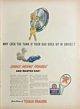 Vintage 1943 Texaco Dealers Smoke Means Trouble Havoline Oil Advertisement  picture