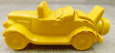 Vintage AVON Leather Aftershave Yellow Glass Model T Car 4 oz. Cologne Mancave picture