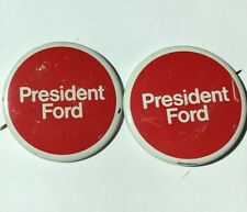 Pair of 1976 President Gerald R. Ford Vintage Election Campaign Pinback Buttons picture