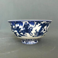 Old Chinese Blue and white porcelain bowl Character pattern bowl 12cm picture