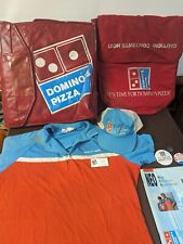 1987 Domino's Pizza Uniform Delivery Bags Shirt Hat And Buttons  picture