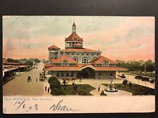 Postcard San Antonio TX c1908 - City Market Near Milam Square - Flag Cancel picture