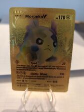 Morpeko V -- Gold Foil Pokemon Card Fan Art Card NM picture