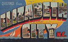Postcard Large Letters Greetings from Elizabeth City NC North Carolina picture