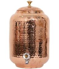 100% Pure Hammered Copper Water Dispenser (Matka) Finish Container Pot 16 Litre picture