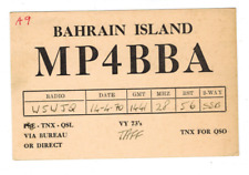 Ham Radio Vintage QSL Card     MP4BBA 1970 BAHRAIN ISLAND picture