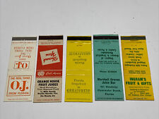 5 Front Strike Matchbook Covers Florida Fruit-Juice Vendors Marshall Ingrams gmg picture