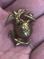WWII WW2 USMC Marine Corps EGA Eagle Globe Anchor Collar Insignia Military Pin picture