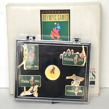 Vtg 1996 Atlanta Committee for Olympics Games Classic Collector 5 Pin Set w Box picture
