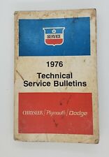 1976 Chrysler Dodge Plymouth Technical Service Bulletins picture