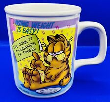 Vintage 1978 Garfield Mug Losing Weight Is Easy Humor Jim Davis  picture