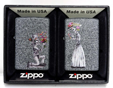Zippo 28987 Day Of The Dead Skeleton Love, 2 Piece Lighter Set,  New In Box picture