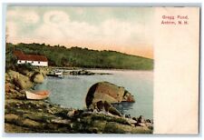 c1910 Boat and Rocky Scene, Gregg Pond Antrim New Hampshire NH Postcard picture