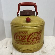 Vtg Metal Thermo Jug With Lid/Coke Cola Decal picture