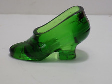 Unbranded Emerald Green Glass High Heel Shoe Slipper picture