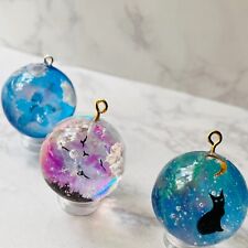 Handmade Resin Keychain | Galaxy, Ocean, Sky | Unique Gift | Sphere Ball Charm picture