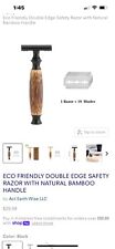 Premium Rose Gold Double EdgeBamboo Handle New Safety Razor picture