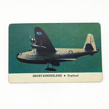 1940s Leaf Card-O Aeroplane Card Short-Sunderland Series C England World War 2 Y picture