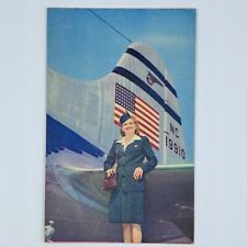 Postcard PAA Pan American Flight Attendant PAA Clipper divided postcard picture