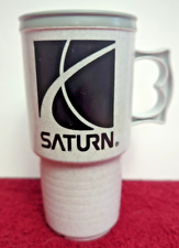 SATURN Dealership Logo Car Automobile 12 ounce Plastic Coffee Mug NO Lid Vintage picture