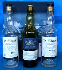 Talisker Single Malt Scotch Whisky Distillers Edition Box Set of 3 EMPTY Bottles picture