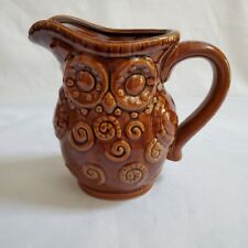 Vintage Brown Owl Ceramic Small Decorative Pitcher - 5.5