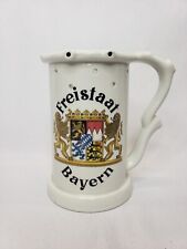 Beer Stein Freistaat Bayern Bavarian With Port Holes - Collectable picture