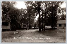 Richmond Minnesota~Riverside Resort~Cabins Among Trees~1950s RPPC picture