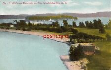 1910 GREAT SODUS BAY NY Birdseye VIew of Lake and Bay, sent to Calla Green (?) picture