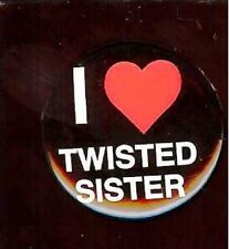 old I Love ( Heart ) Twisted Sister Pin Pinback Button picture