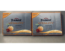 2 Packs Trident Vitality Vigorate Gum Chewing Citrus Strawberry Vitamin C New picture